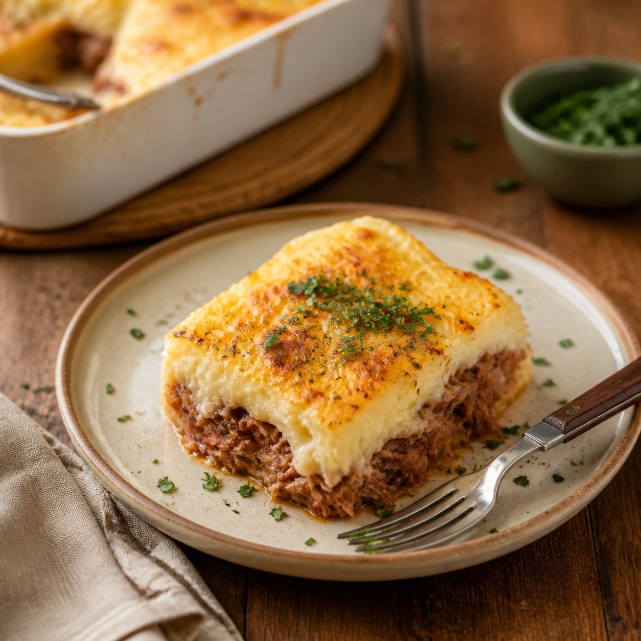 Escondidinho de Carne Seca com Mandioca Cremosa — receita completa