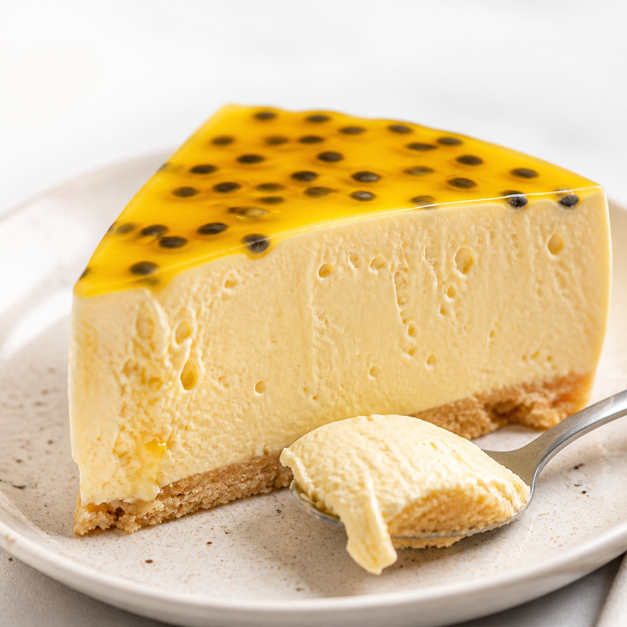 Detalhe da receita: mousse de maracujá cremoso com apenas 3 ingredientes