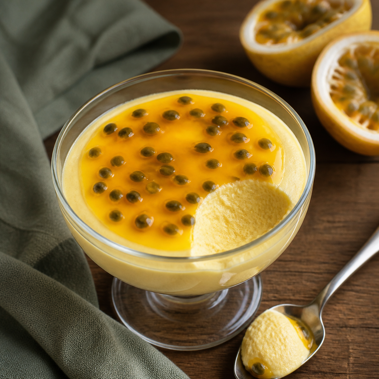 Mousse de Maracujá com 3 Ingredientes — receita completa